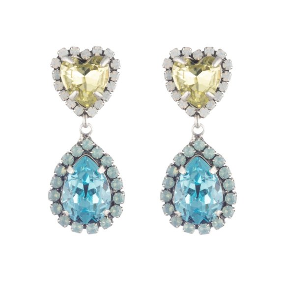 DANNIJO Jewelry - Dannijo Kate Embellished Heart Teardrop Earrings